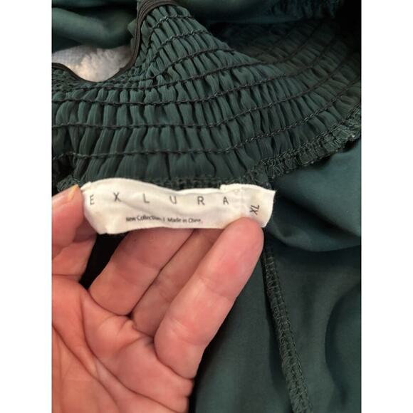 Hunter Green Dress With Elastic Waistband Open Back Size XL - Picture 6 of 6